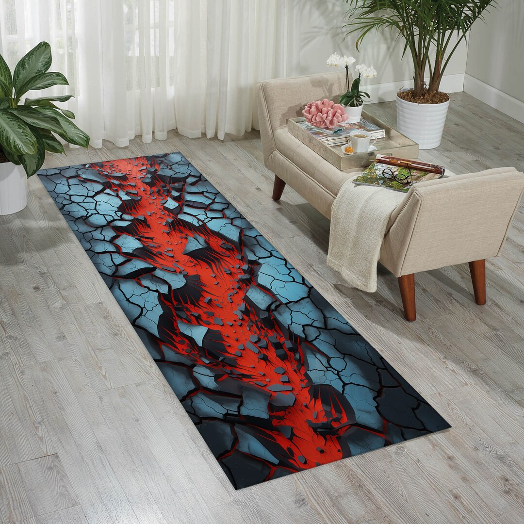 3d Pattern Runner Rug 3D Runner Rug, 3D Design, Deep Hole Rug, 3D Huge Crack, Illusion Rug ...