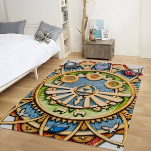 Zelda Legend Rug, Gaming Area Rug, Zelda Game Rug, Gamer Gifts, Game Room Rug, Home Decor Rug, Gamer Room Decor, Non-Slip Rug, Modern Rug