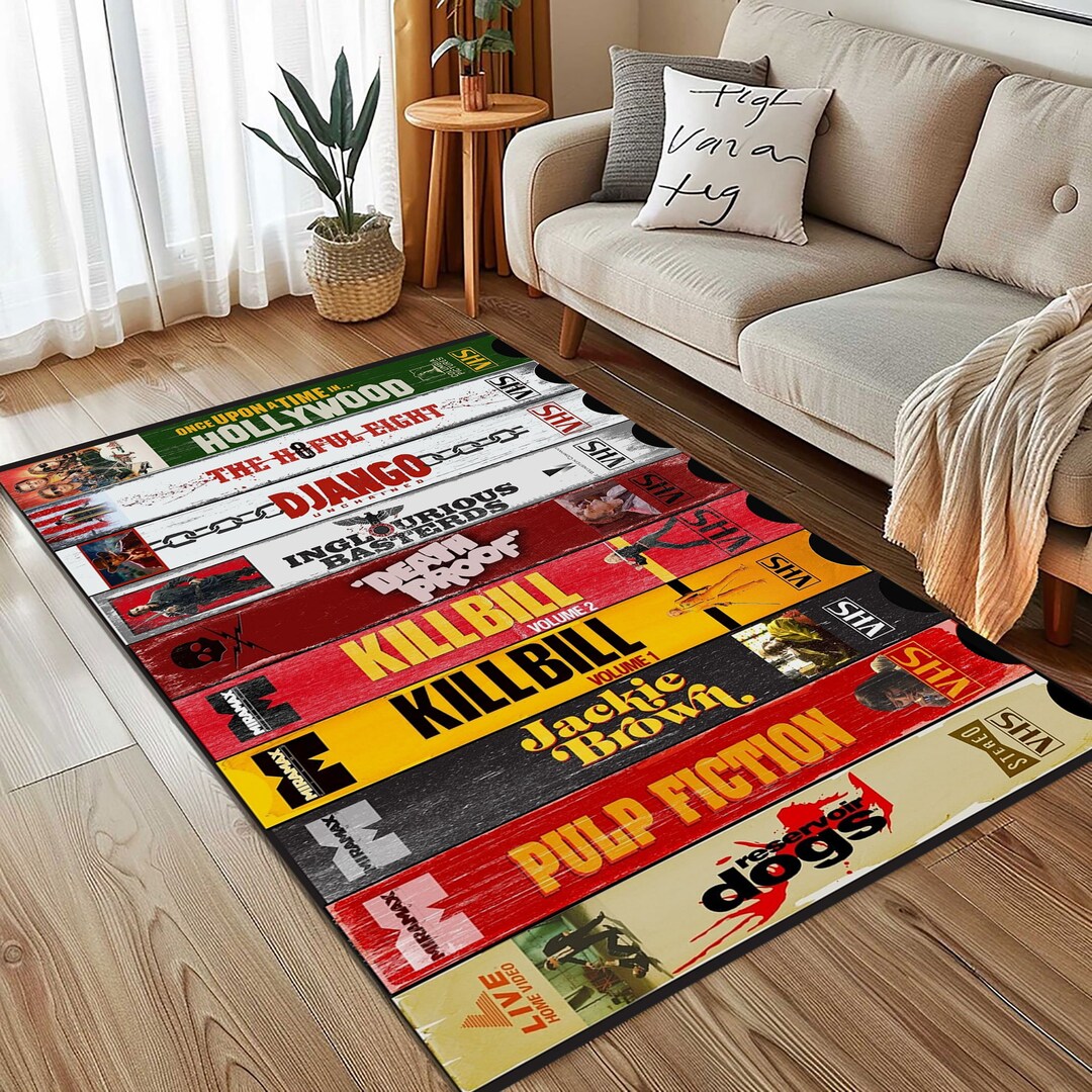 Vhs Case Design, Themed Horror, Movie Room Rug, Livingroom Rug, Room ...
