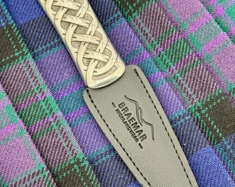 Pewter Celtic Sgian Dubh - Personalised Highland Dress Accessory