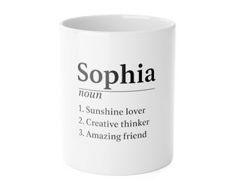 Personalisierte Name Definition Tasse | Benutzerdefinierte Keramik Kaffeetasse