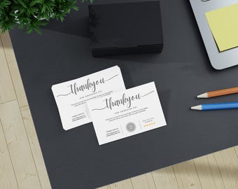 Elegante bedankkaartjes, aanpasbaar, 100 stuks