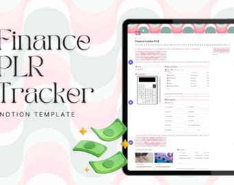 Plantilla de Notion para seguimiento financiero/panel de control de presupuesto (con derechos de reventa)