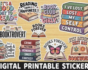 Book Lover Digital Stickers | Cozy Reading Journal Stickers for GoodNotes & Notability | Instant Download
