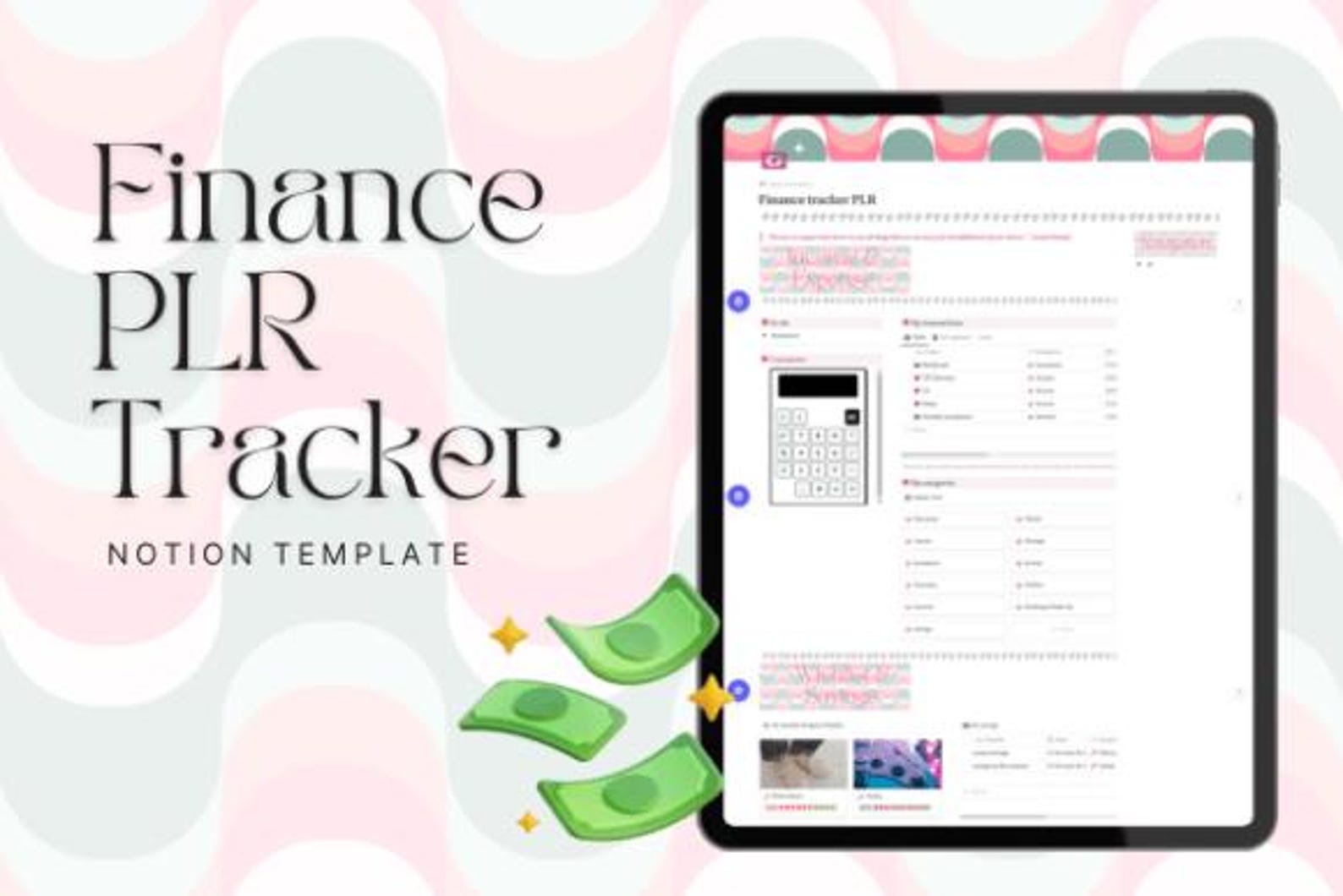 PLR Finance Tracker Notion Template | Budget Planner Dashboard (resell ...