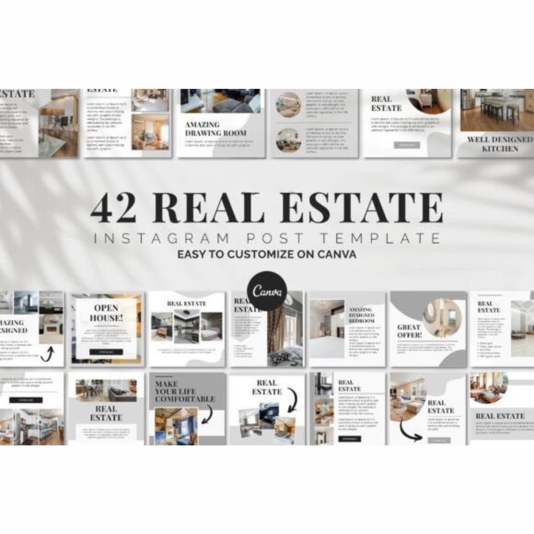 Real Estate Social Media Templates Canva | Realtor Instagram Post ...