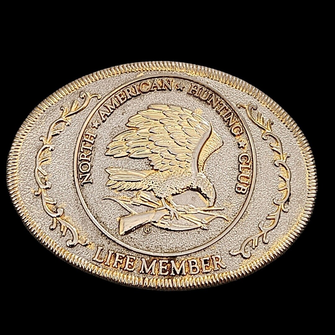 Vintage North American Hunting Club Life Member Eagle on Branch Belt