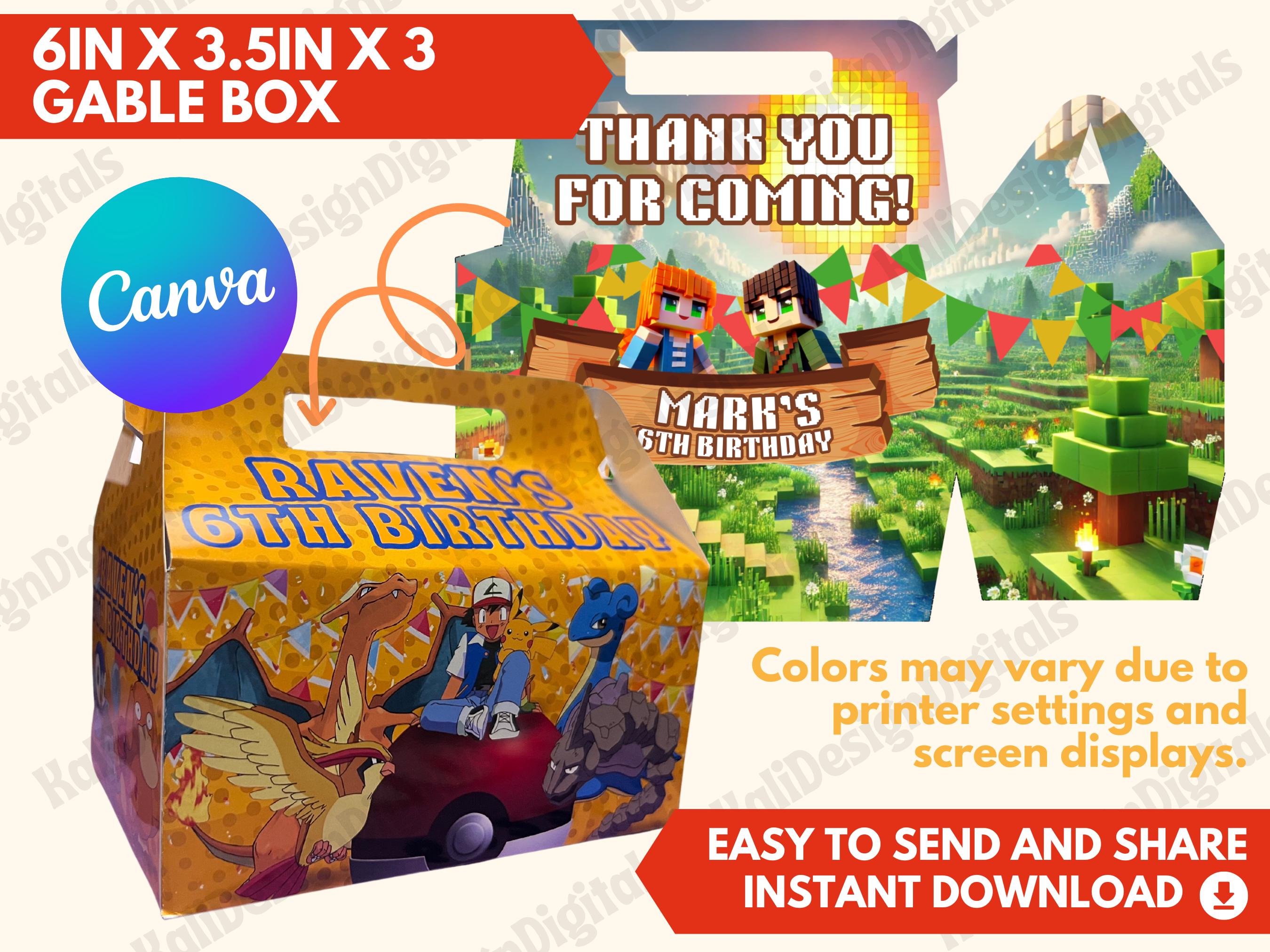 Editable Party Box Download