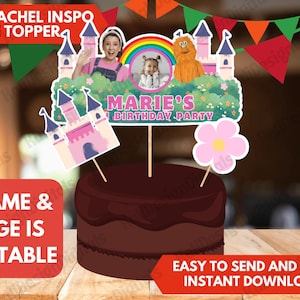 Editable Ms Rachel Birthday Cupcake Toppers Ms Rachel Cake topper Ms Rachel Cupcake Toppers Birthday Ms Rachel Inspired Digital Printable