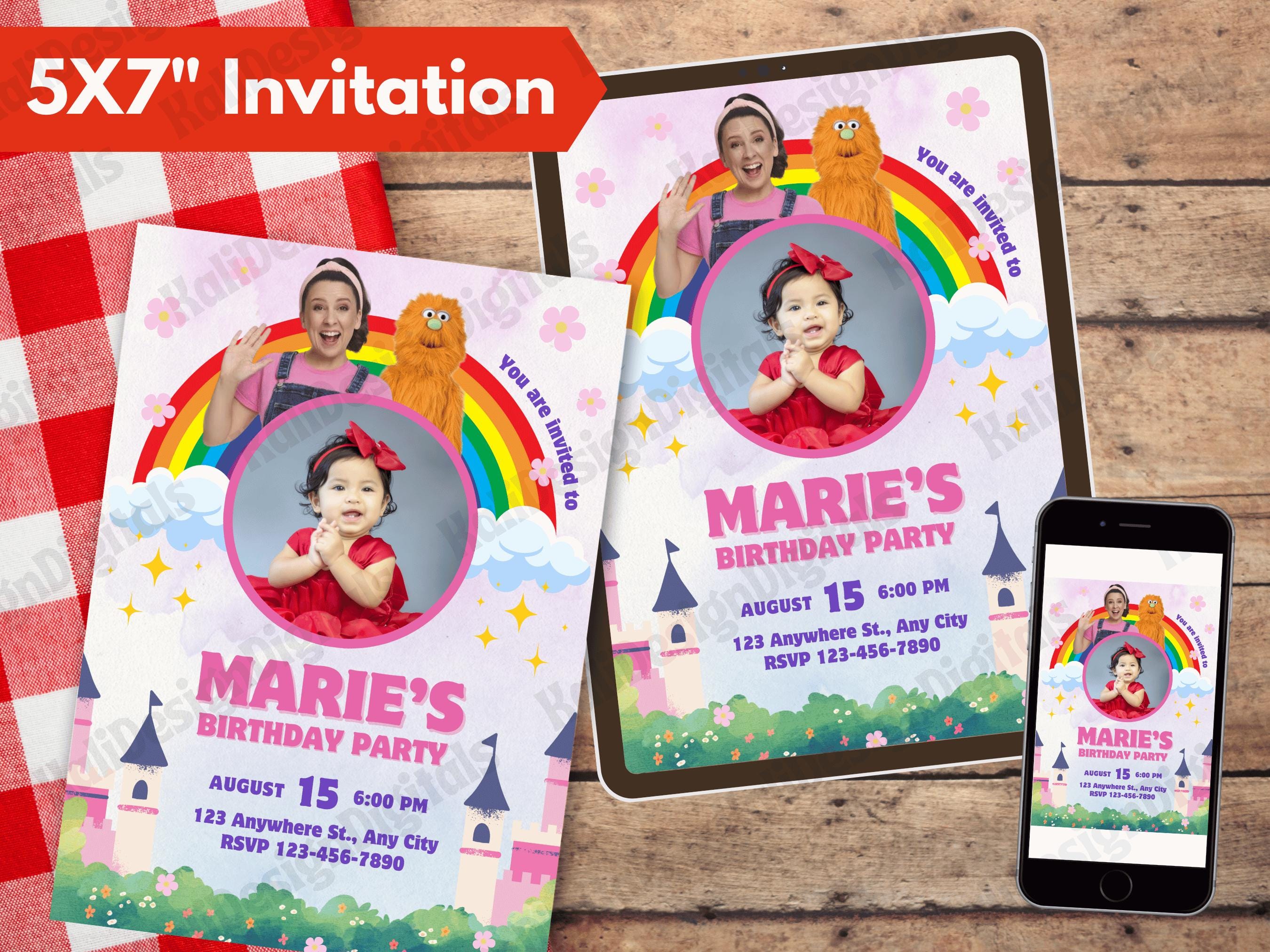 Editable Ms Rachel Birthday Invitation, Ms Rachel Party Invites, Ms ...