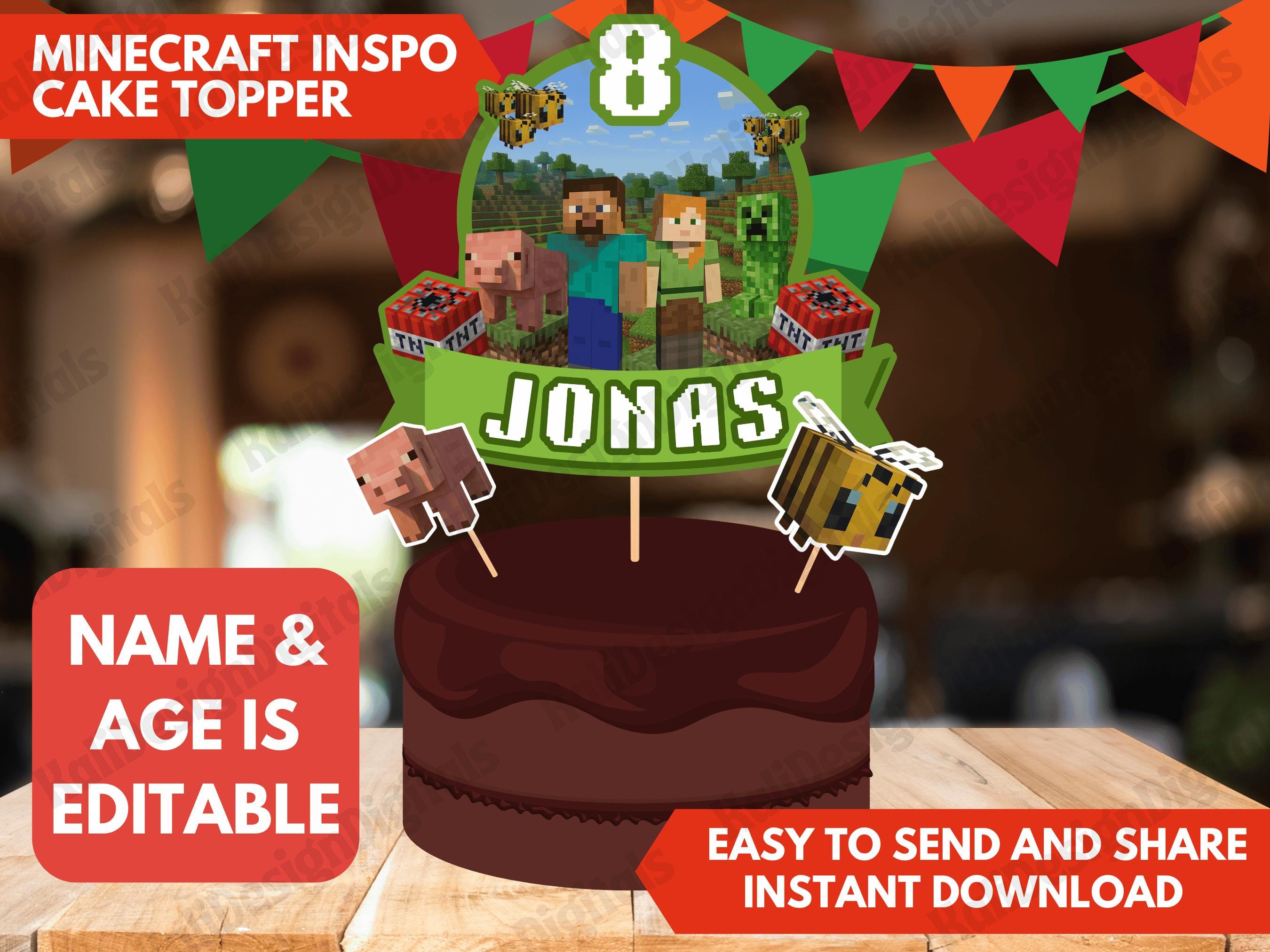 Editable Cake Topper via Canva