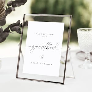 Wedding Guest Book Sign, Please Sign Our Guestbook Sign Printable, Modern Guest Book Sign, Minimalist Guestbook Sign, Boho Guestbook