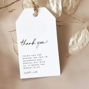 Minimalist Wedding Favor Tag Template, Modern Wedding Favor Tag Printable, Editable Favor Tags, Baby Shower Favor, Bridal Shower, Gift Tag