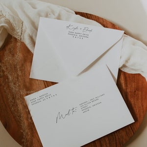Modern Wedding Envelope Address Template, Minimalist Wedding Envelope Template, Editable Wedding Envelopes Printable, Wedding Envelopes