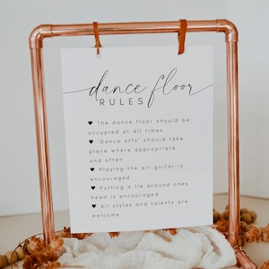Wedding Dance Floor Rules Sign Printable, Cute Dance Floor Sign, Bohemian Wedding Dancing Floor Sign, Outdoor Wedding Sign Funny DIY