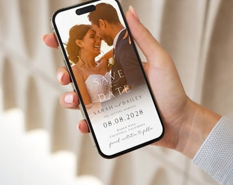 Video invitación animada para guardar la fecha de boda (Canva)