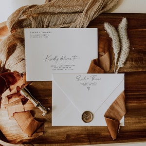 Boho Wedding Envelope Address Template, Modern Wedding Envelope Template, Editable Wedding Envelopes Printable,  Wedding Envelopes
