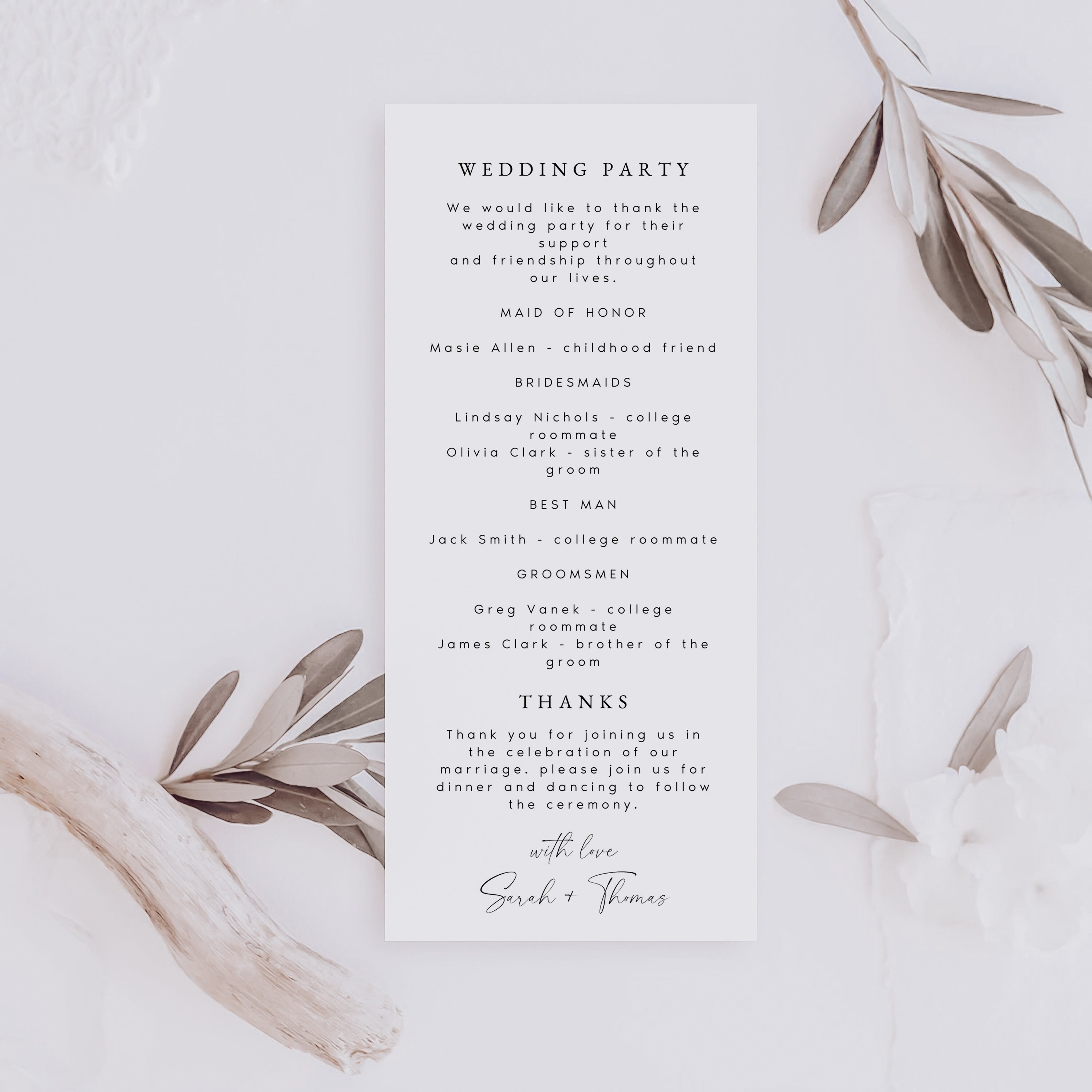 Boho Wedding Program Template, Printable Order of Service (DIY) - Etsy