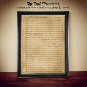 Richard Wagner - The Flying Dutchman - Der fliegende Holländer 1843 Handwritten Opera Score Print – Perfect for Classical Music Lovers #315