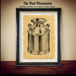 Milk can print for farm lovers, Vintage Dairy Farm Print - Rustic Milk Can Artwork for Farmhouse Kitchen Decor, gift for mother, granny #105
