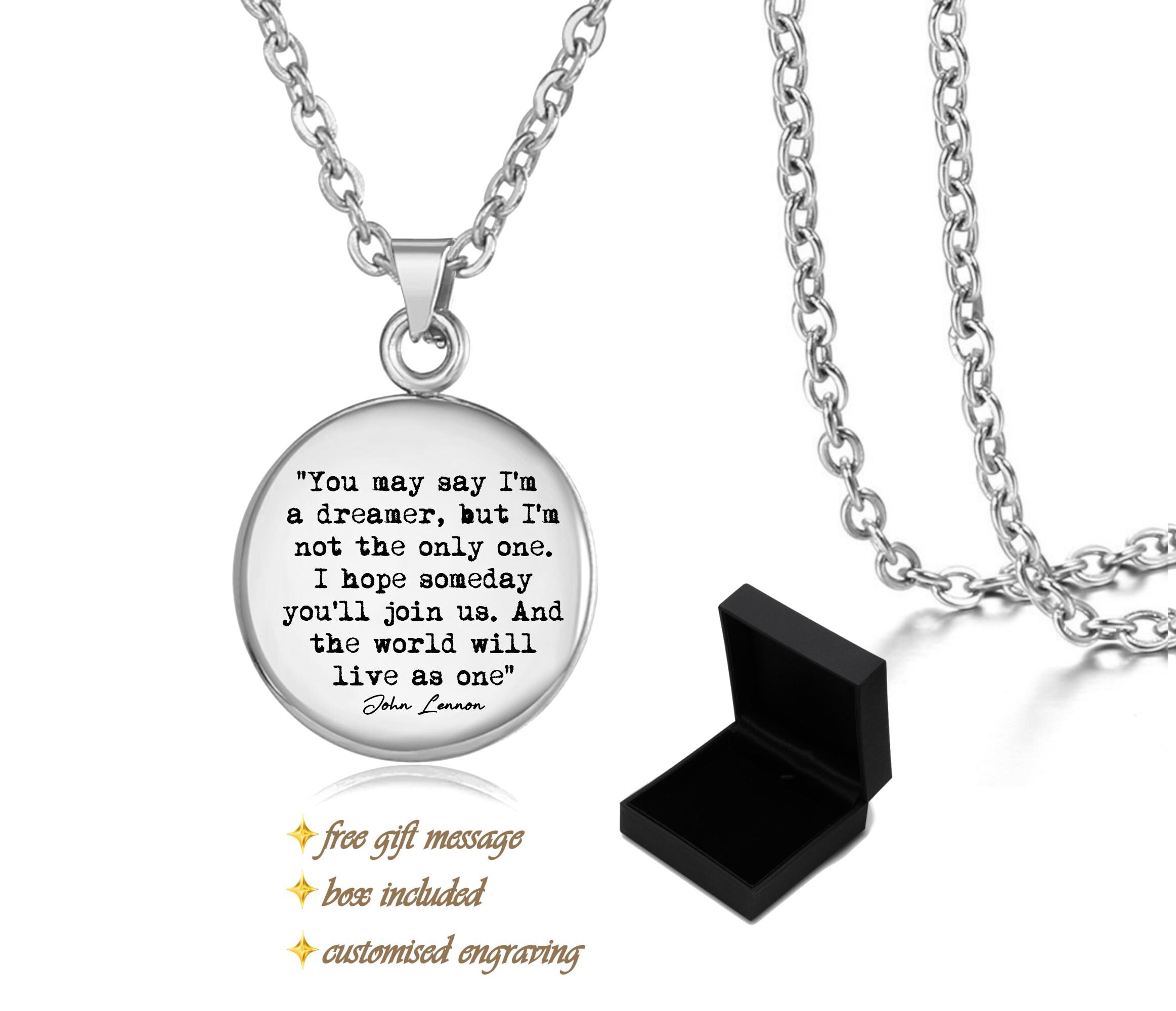 John lennon imagine necklace jewelry - Etsy 日本