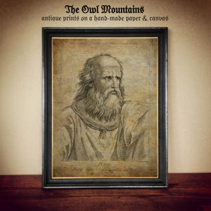 Plato Portrait Etching by D. Cunego (1783) - Vintage Classical Philosophy Wall Art for Scholars, History Lovers, and Antique Decor #328