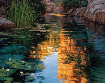 Golden Ripples Maguk Print | Kakadu National Park | Digital Download Wall Art