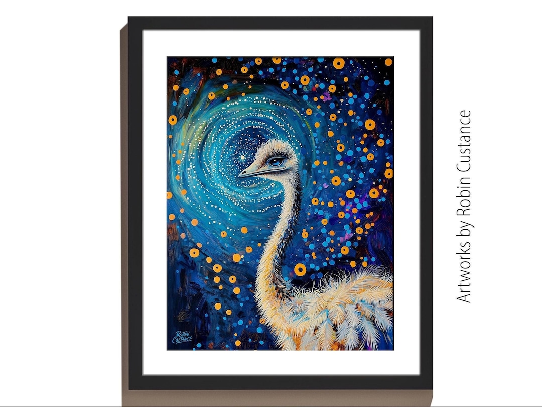 Cosmic Emu Night Sky | Aboriginal Dot Painting | Download Digital
