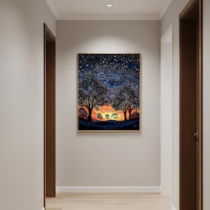 Dreaming Under the Sunset Aboriginal-Inspired Landscape Printable Wall Art image 12