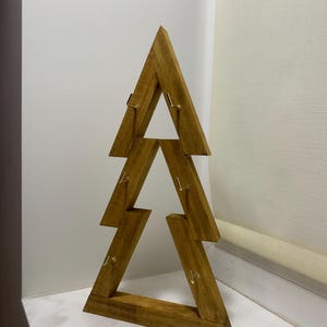 Portachiavi a forma di albero in legno: organizer rustico per l'ingresso con 6 ganci in metallo dorato.