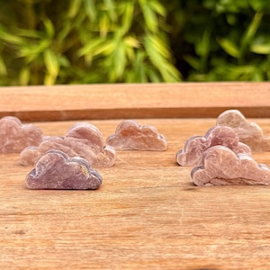 Adorable little cloud made of purple mica, a semi-precious natural stone