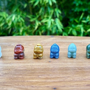 Cute dinosaur figurine made of semi-precious natural stone