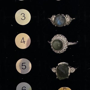 Semi-precious stone labradorite ring image 2