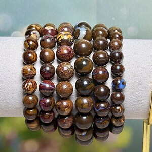 Bracelet made of Australian boulder opal, a semi-precious natural stone