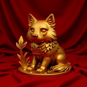 Dog STL 3D Print Cute Fantasy Pet Miniature | DnD 28mm 32mm Tabletop RPG Resin Figure | Digital Download