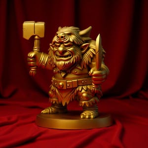 DnD Goblin Boss Miniature for Pathfinder RPG | Fantasy Tabletop Enemy Villain for Resin 3D Printing | Monster Mini Not for FDM Printers