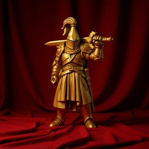 Paladin Knight STL File: Fantasy RPG Miniature for 3D Printing