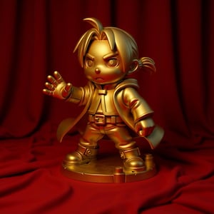 Edward Elric Fullmetal Alchemist STL File Chibi Anime Figurine for 3D Printing Miniature Model Collectible Manga Fan Art Statue