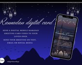 Ramadan Kareem digital greeting video, editable greeting video template for Ramadan including animations