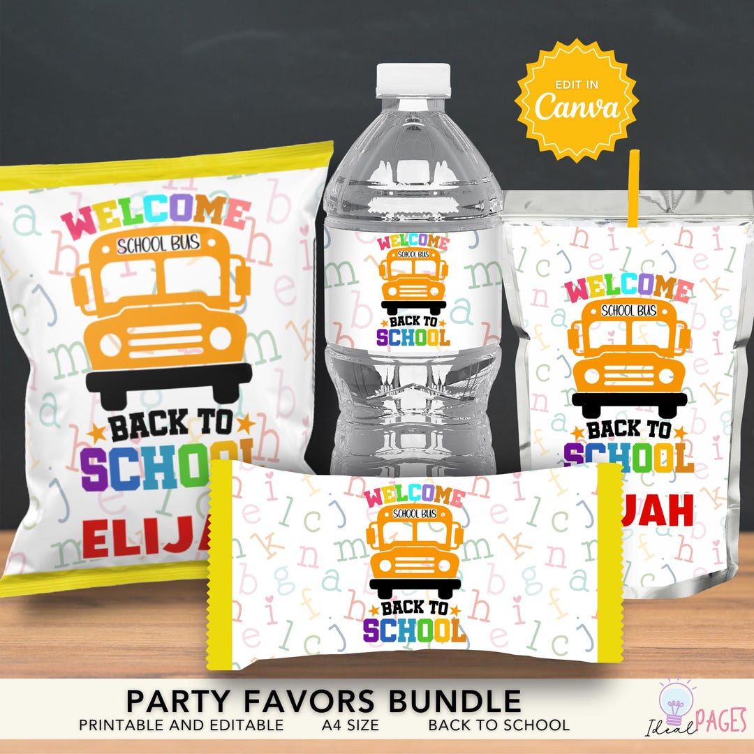 First Day of School Gift, Welcome Back to School Favors, Chip Bag Party ...