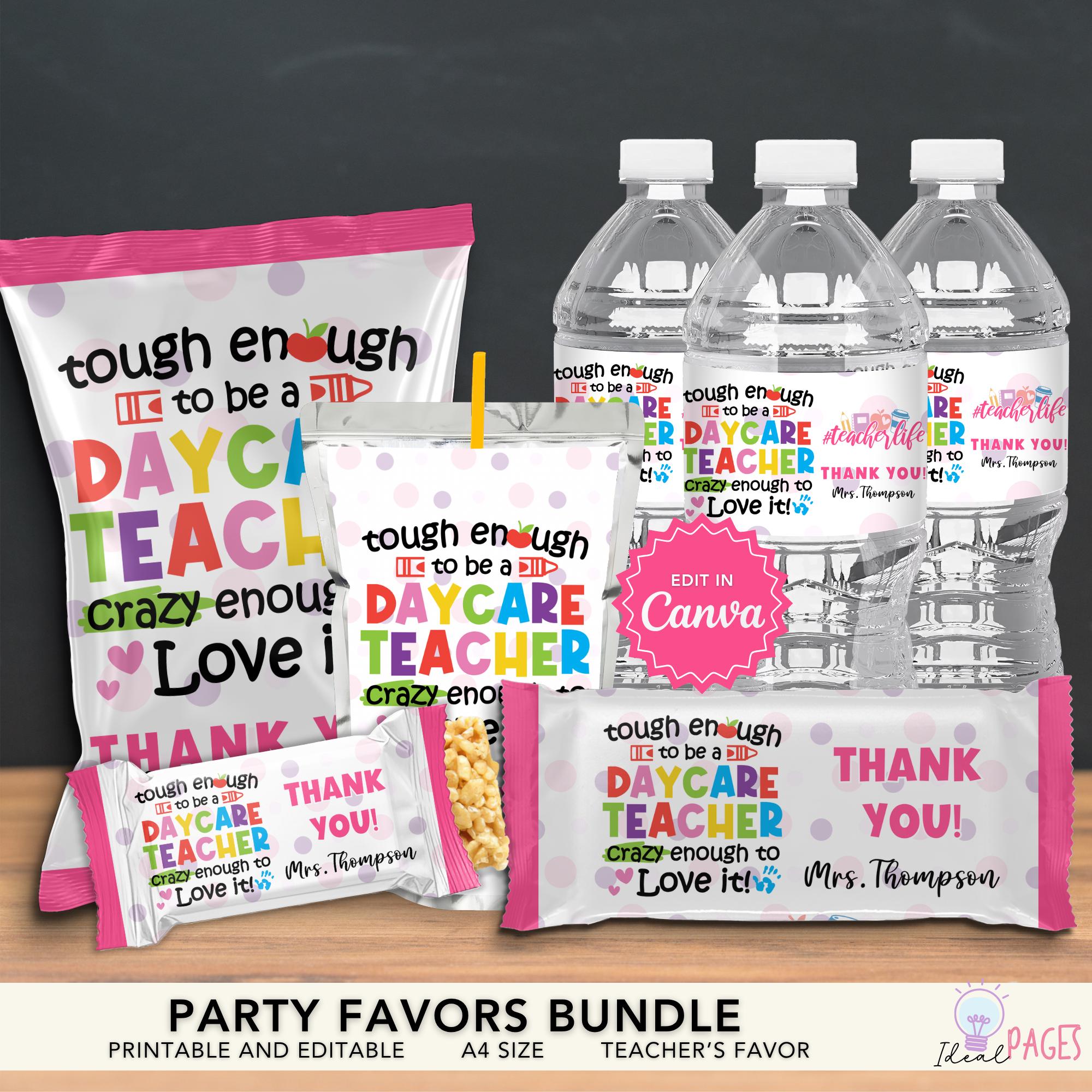 Daycare Preschool Teacher Appreciation Favors, Thank You Teacher Gift ...