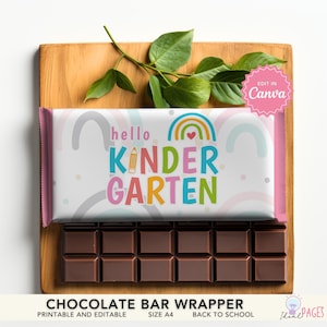 Back to School Favors, Editable Chocolate Bar Wrapper, Candy Bar Wrapper, Chocolate Wrapper Template, Chocolate Bar Label, Party Favors Kids