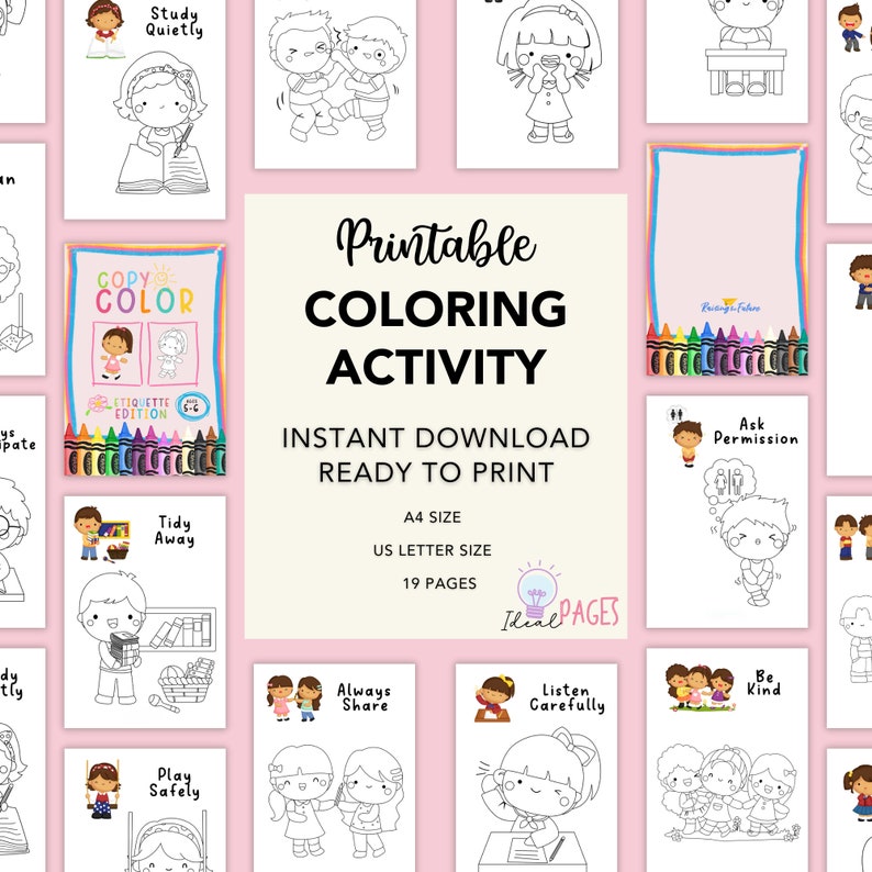 Kids Coloring Pages, Preschool Coloring Activity, Printable Activity ...