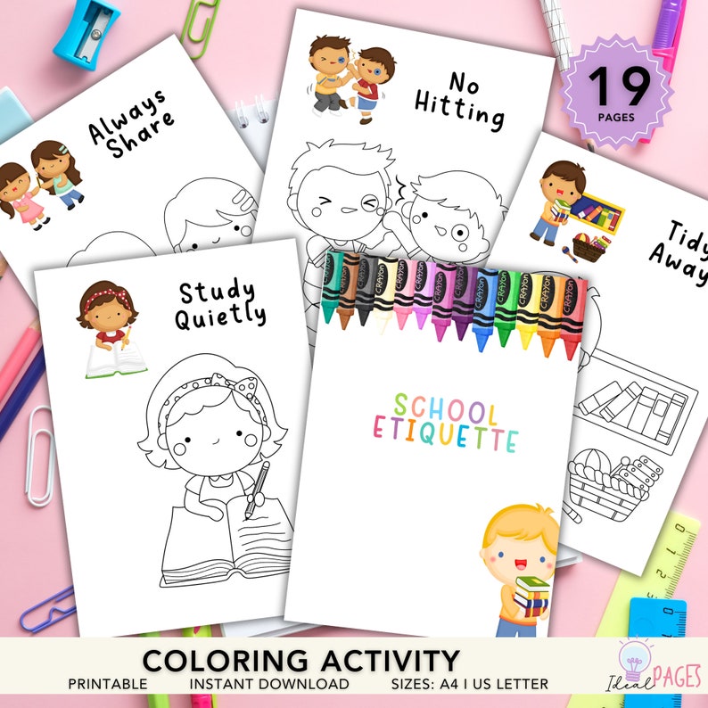 Kids Coloring Pages, Preschool Coloring Activity, Printable Activity ...