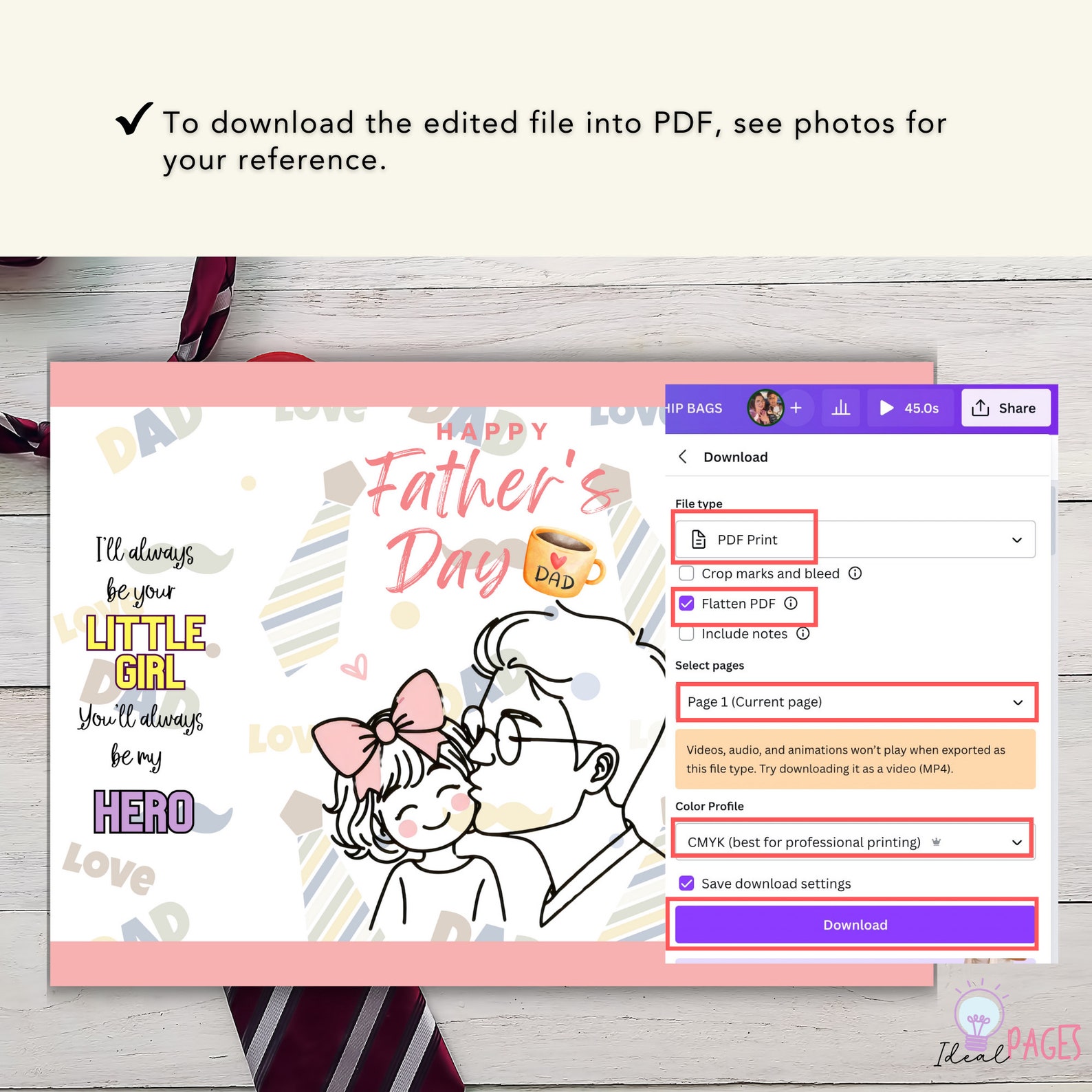 Father's Day Chip Bag Template Gift Bags for Husband Father's Day ...