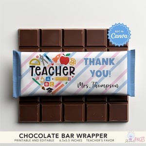 Geschenk für Lehrer, Schokoladentafel Verpackungen, Candy Bar Verpackung, Schokoladenverpackung Vorlage, Schokoladentafel Etikett, Party Favors Lehrer