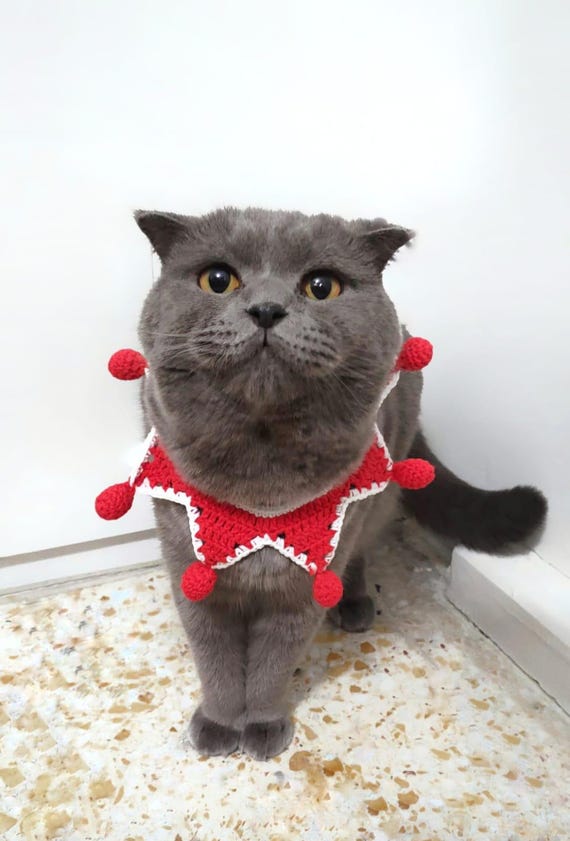 Cristmas Gifts For Pets, Christmas pet collar for Cats and Dogs, Crochet  Cat Collar, Cat gift, cat lover, Christmas gift