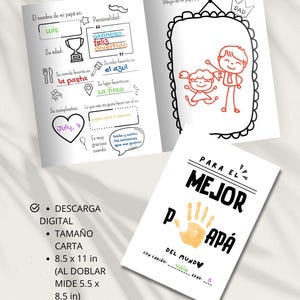 Tarjeta para colorir dia do padre, atividade infantil para o dia do padre, download instantâneo, presente imprimível para papai