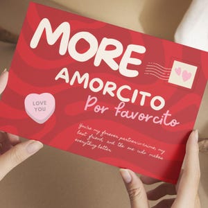 Tarjeta de San Valentín imprimible, tarjeta de aniversario, tarjeta de amor, tarjeta de San Valentín Canva, tarjeta para novio o novia, postal de mejor amigo