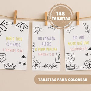 Spanish Bible Verse Coloring Pages for Kids: Sunday School Activity (PDF Download 148pgs)